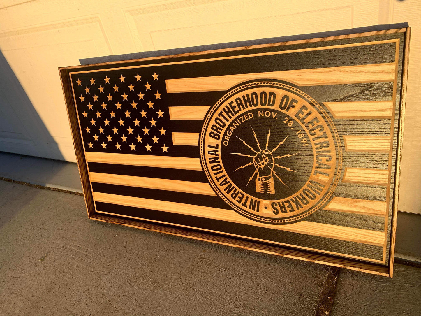 IBEW Flag Cut Files SVG jpg dxf pdf crv