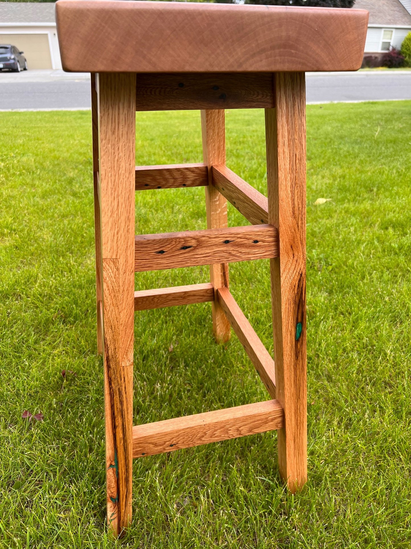 Custom barstool in Jungle Green