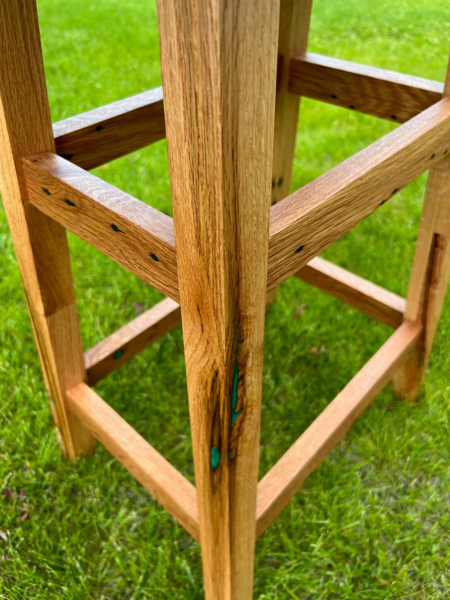 Custom barstool in Jungle Green