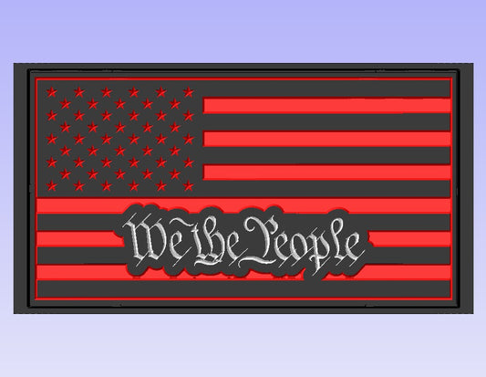 We The People Flag Cut Files SVG jpg dxf pdf crv